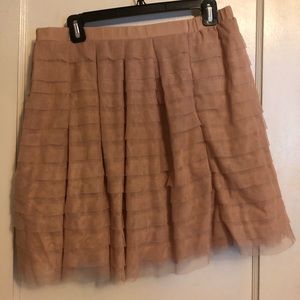 Dusty Rose ruffled BCBG skirt